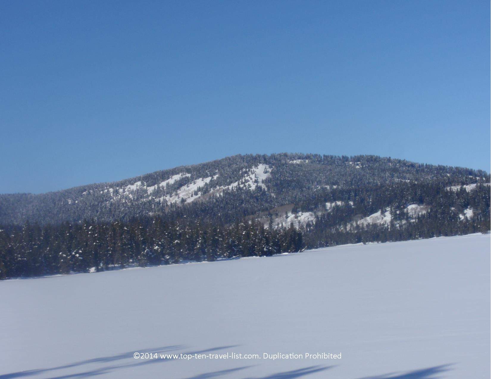 Winter scenery at Harriman State Park in Southern Idaho