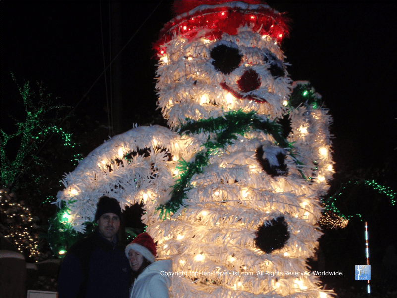 Lincoln Park Zoo lights Snowman display 