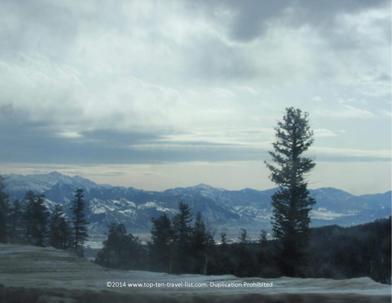 Gorgeous scenery on a drive near Jackson Hole, Wyoming