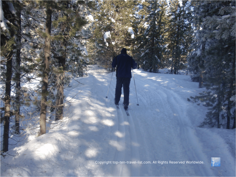 Cross country skiing at Harriman state Park in Idaho