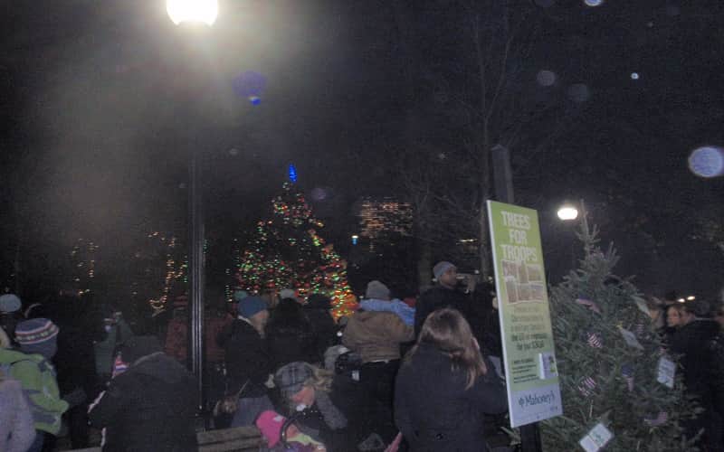 Tree lighting at Boston Common