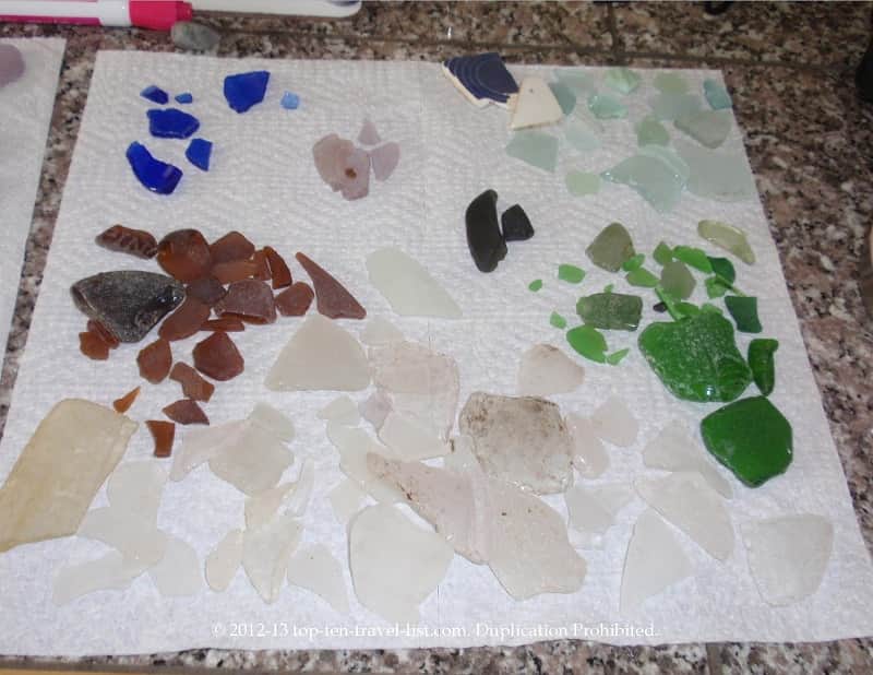 Seaglass found in Islesboro, Maine