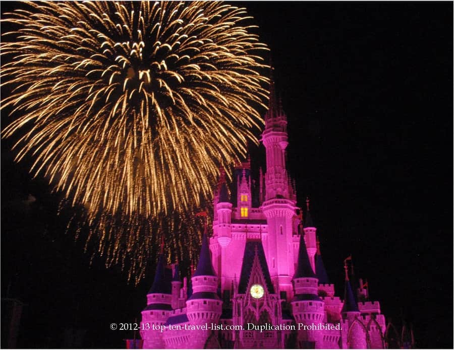 Magic Kingdom Fireworks show in Orlando, Florida