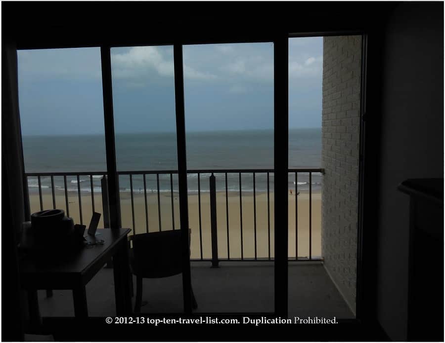 Balcony views from Best Western Plus Oceanfront in Virginia Beach