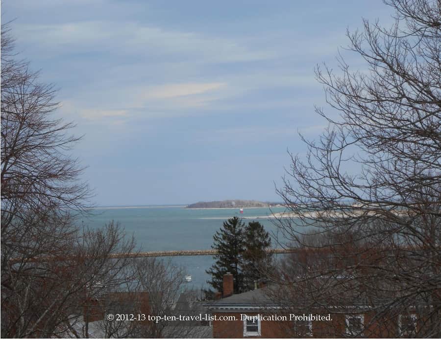 Ocean view from Burial Hill in Plymouth