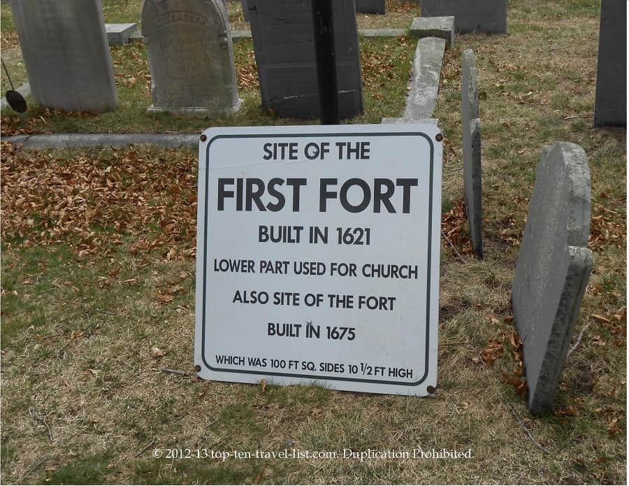 Site of the 1st fort in Burial Hill
