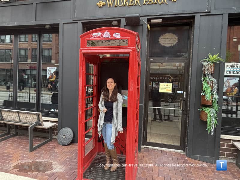 British phone booth in Wicker Park