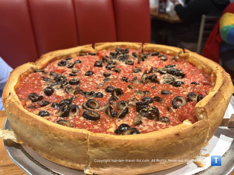 Super Veggie deep dish pizza at Giordano's