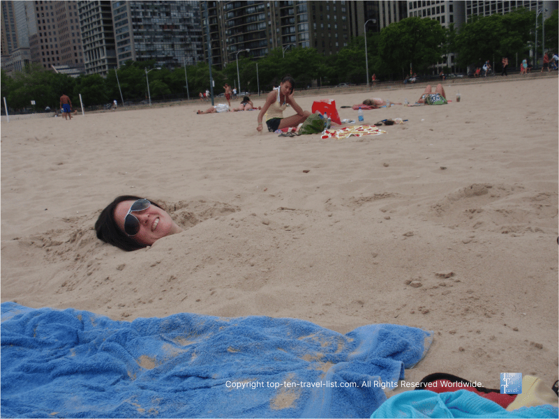 Oak Street beach in Chicago