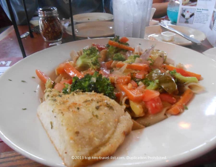 Pasta primavera at Mamma Mia's in Plymouth, MA