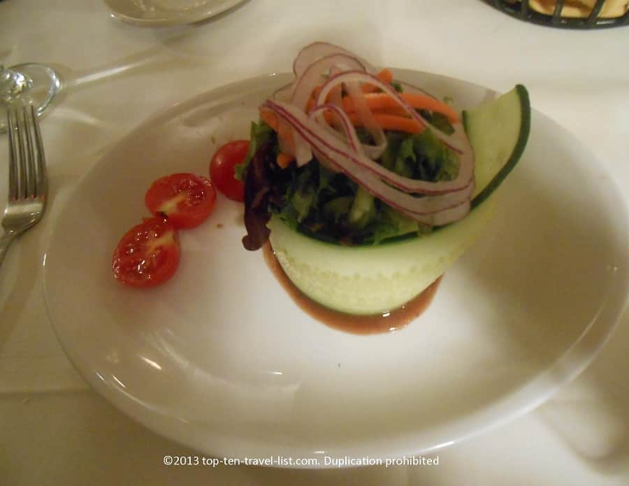 Salad at Stoneforge restaurant