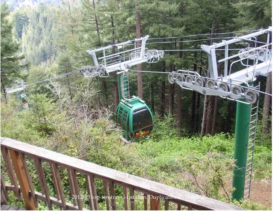 Gondola ride at Trees of Mystery