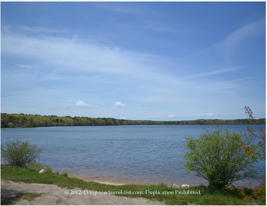 Lake view along Cape Cod Rail trail