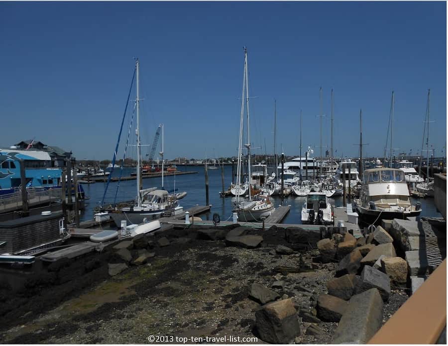 Boats on Long Wharf in Boston