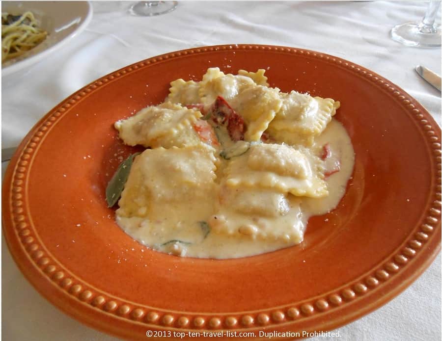Butternut Squash Ravlioli at Mamma Luisa Ristorante in Newport, RI