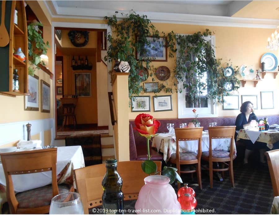 Dining room at Mamma Luisa Ristorante in Newport, RI