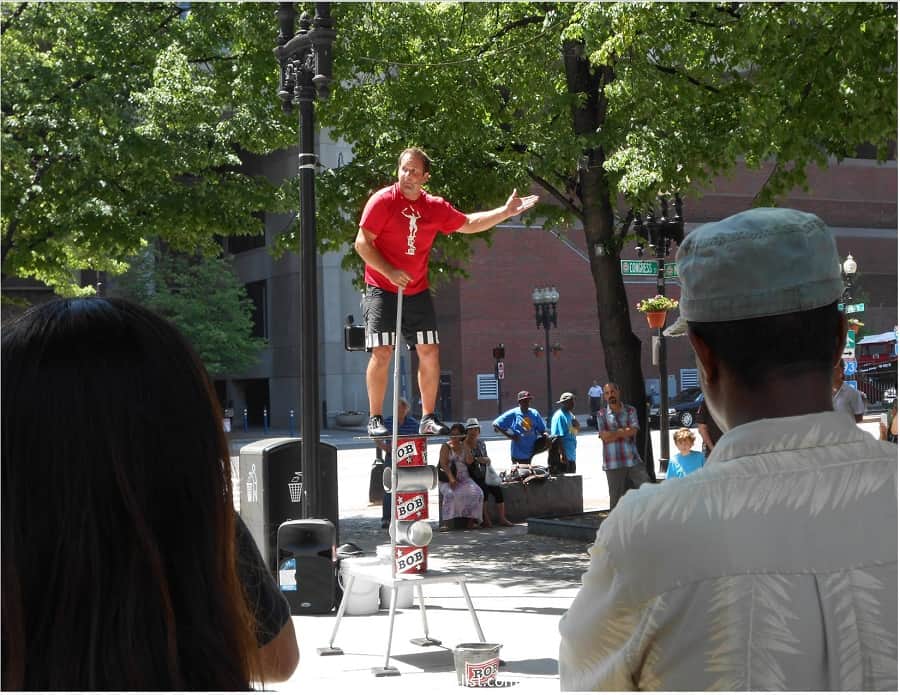Street act at Faneuil Hall