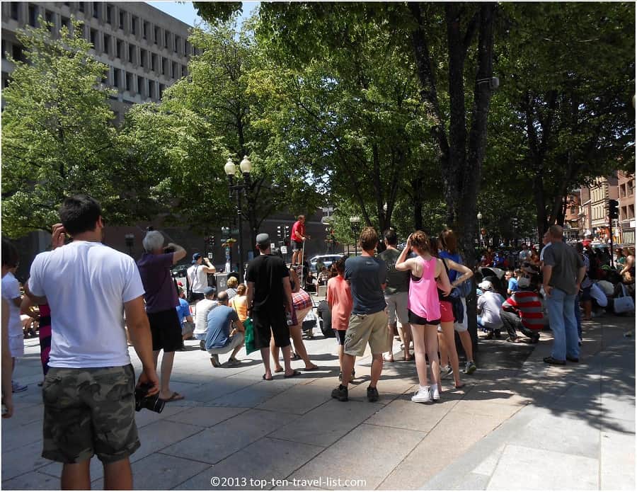 Street performer at Faneuil Hall