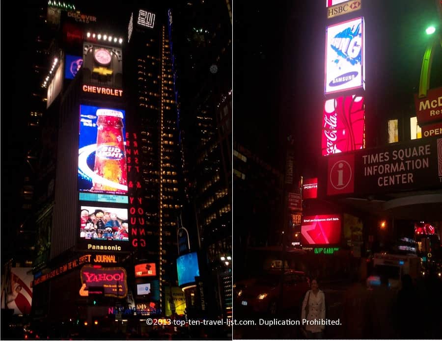 All the lights in Times Square 
