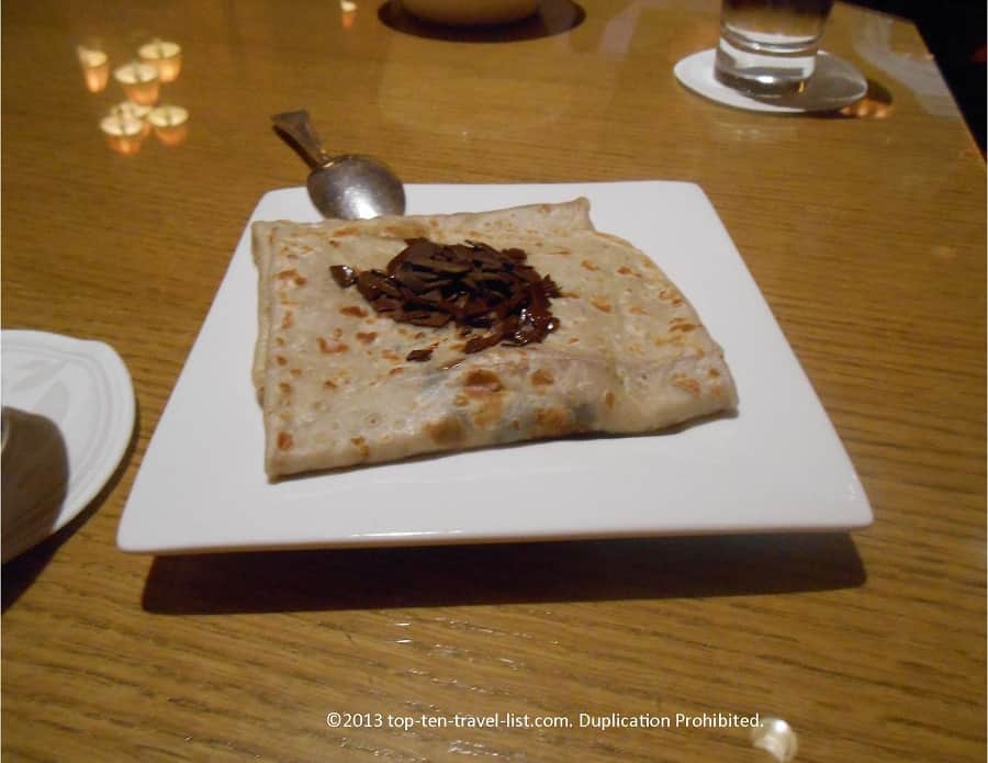 Chocolate Crepe at Four Seasons Boston - The Bristol Lounge