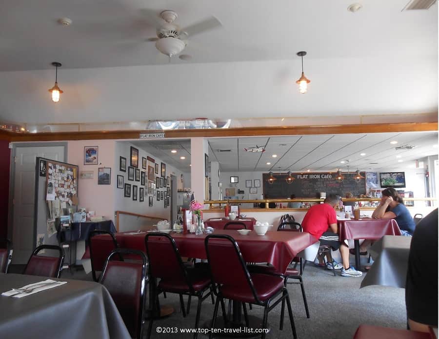 Flat Iron Cafe dining room in Middleboro, MA