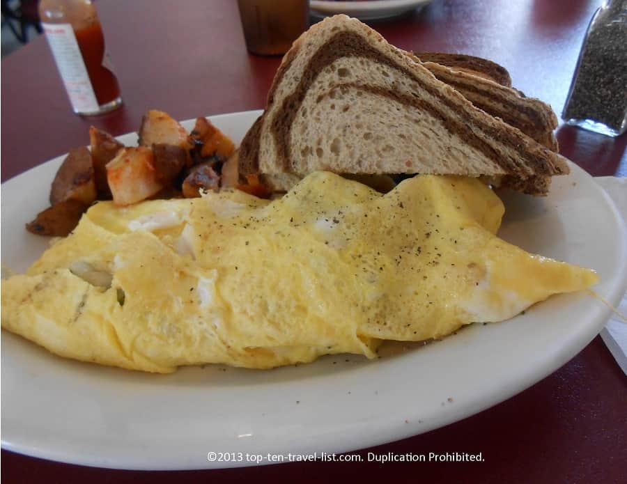 Flat Iron Cafe omelet in Middleboro, MA