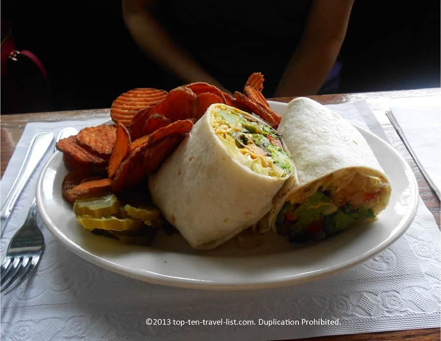Veggie Wrap at Central Cafe Middleboro, MA