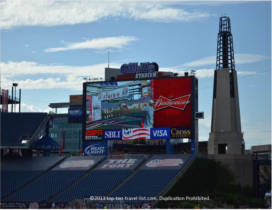48 foot HGTV screen at Gillette Stadium in Massachusetts 