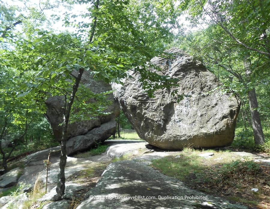 Boulder at Lincoln Woods State Park 