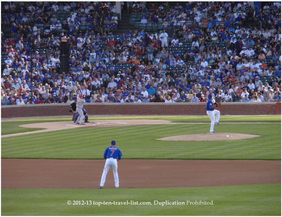 Chicago Cubs game in action