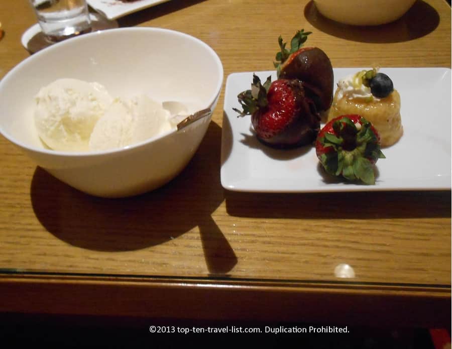 Liquid Nitrogen Ice Cream at The Bristol Lounge dessert buffet at Four Seasons Boston