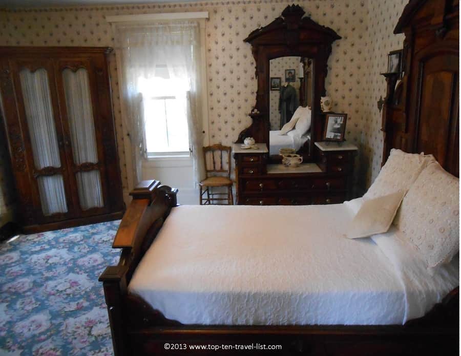 The guest room where Abby Borden was found murdered at the Lizzie Borden house 