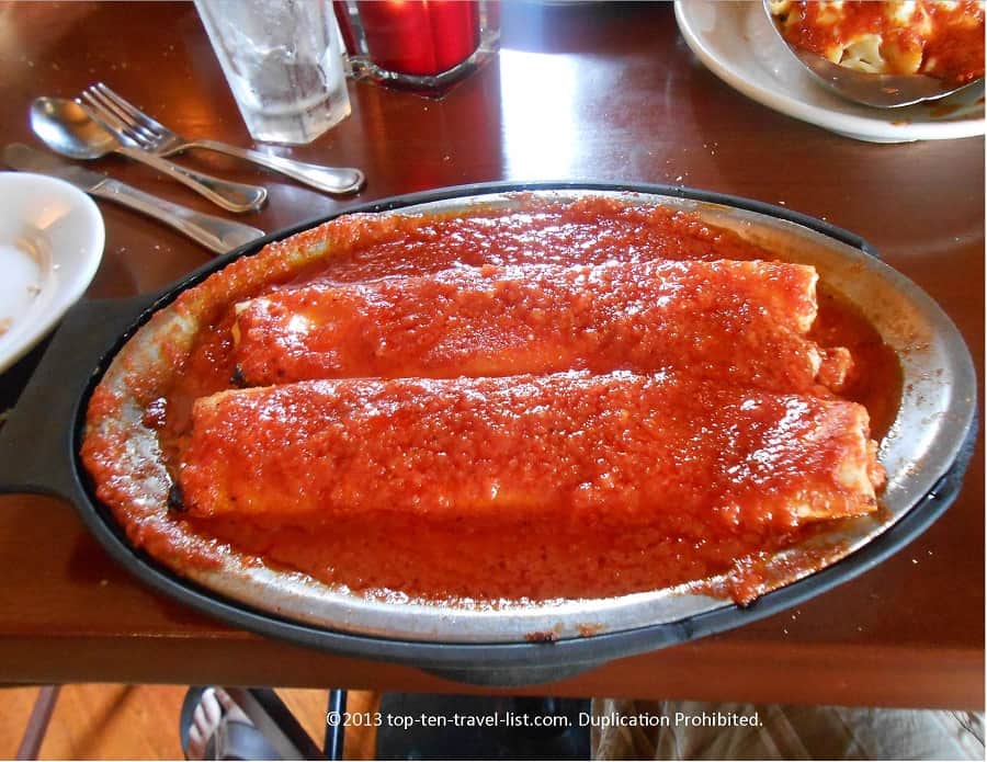 Homemade Manicotti at La Scala in Randolph