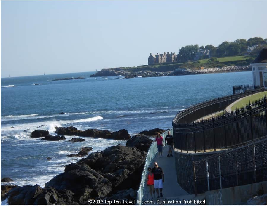 Mansion seen from Cliffwalk in Newport 