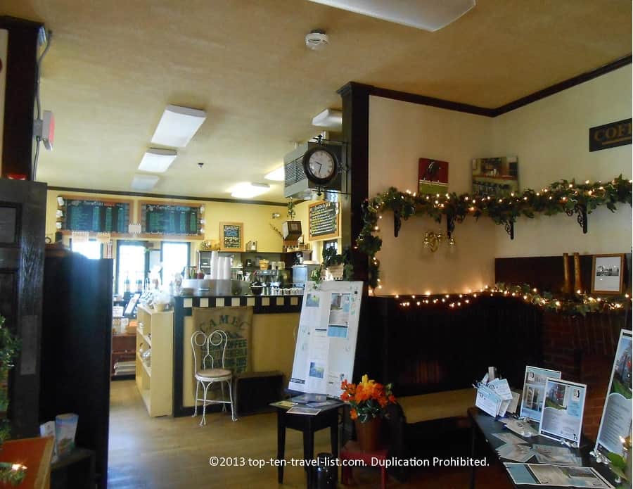Cozy vibe at Somethin's Brewin' Coffee Shop in Lakeville, MA