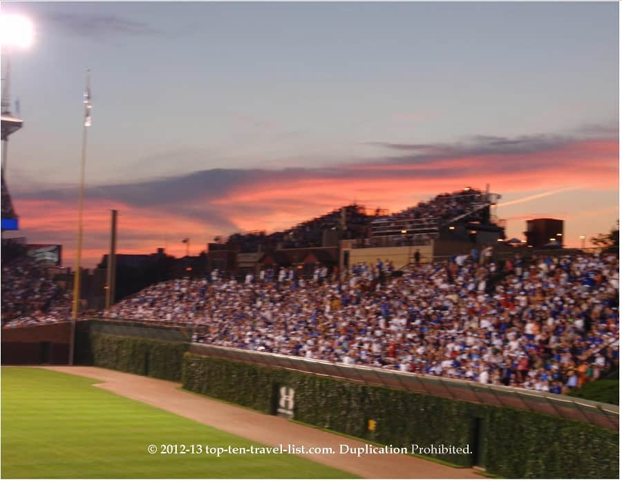 Sunset over Wrigley Field 