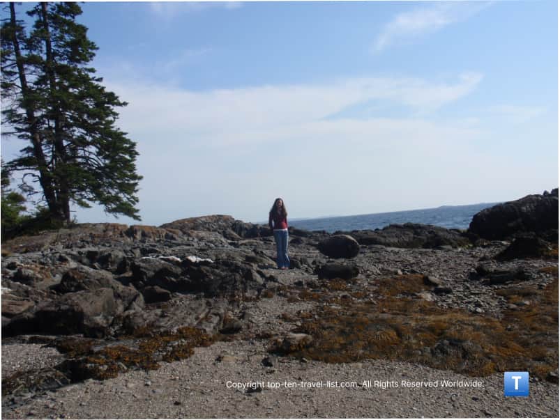 Enjoying a beach in Islesboro 
