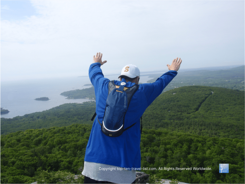 Steep drop at Camden Hills State Park