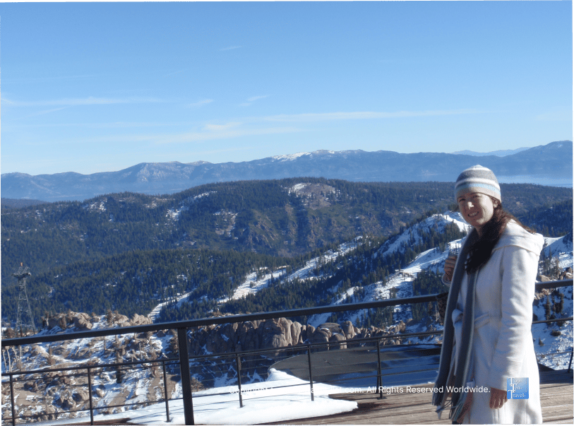Scenic overlook at Palisades Tahoe in winter