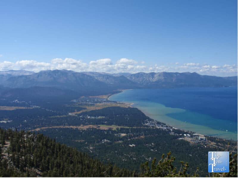 Amazing views of Lake Tahoe from the Heavenly Village gondola ride