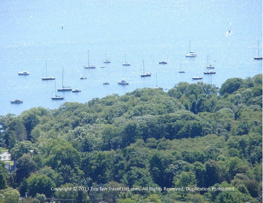 Boats in Camden harbor