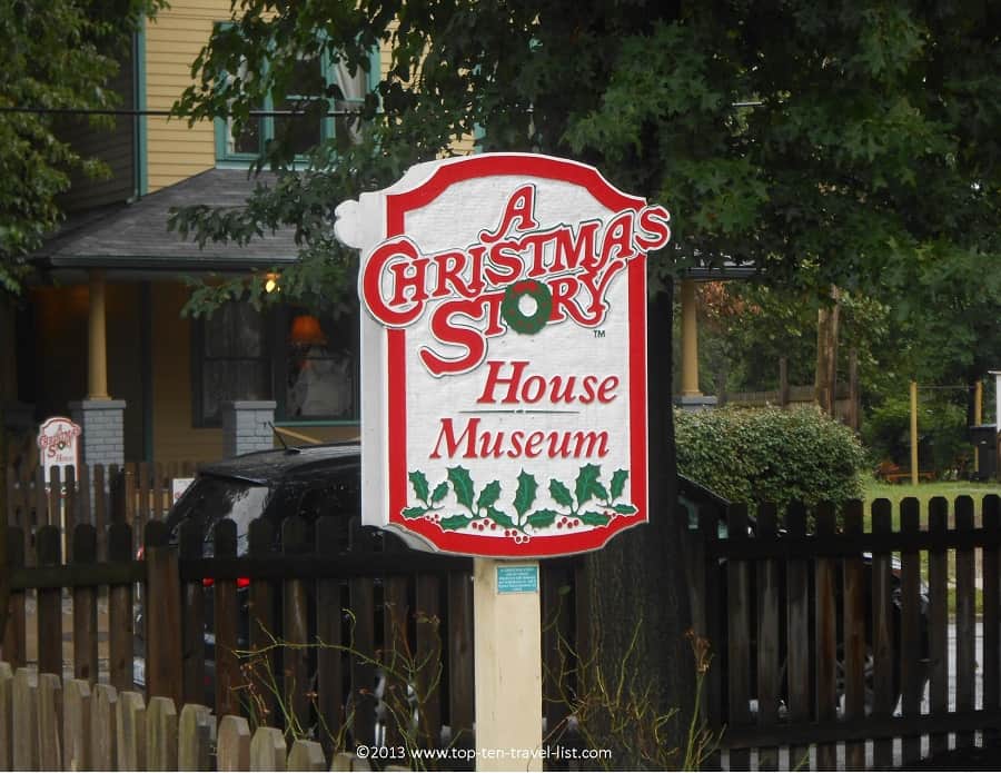 A Christmas Story House museum sign