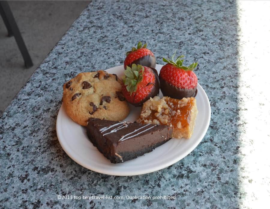 Dessert plate at the Atlantic Beach Club in Middletown, Rhode Island