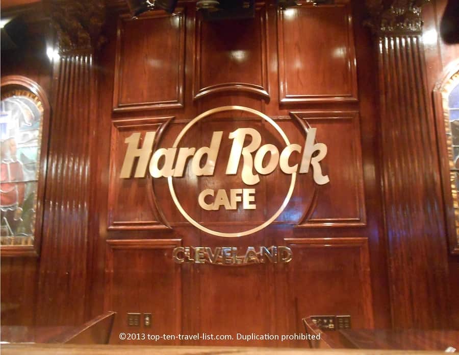Hard Rock Cafe Cleveland sign