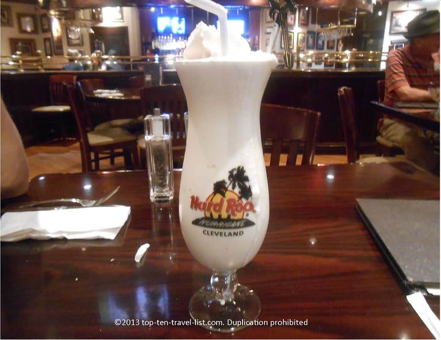 Hurricane glass at Hard Rock Cafe Cleveland