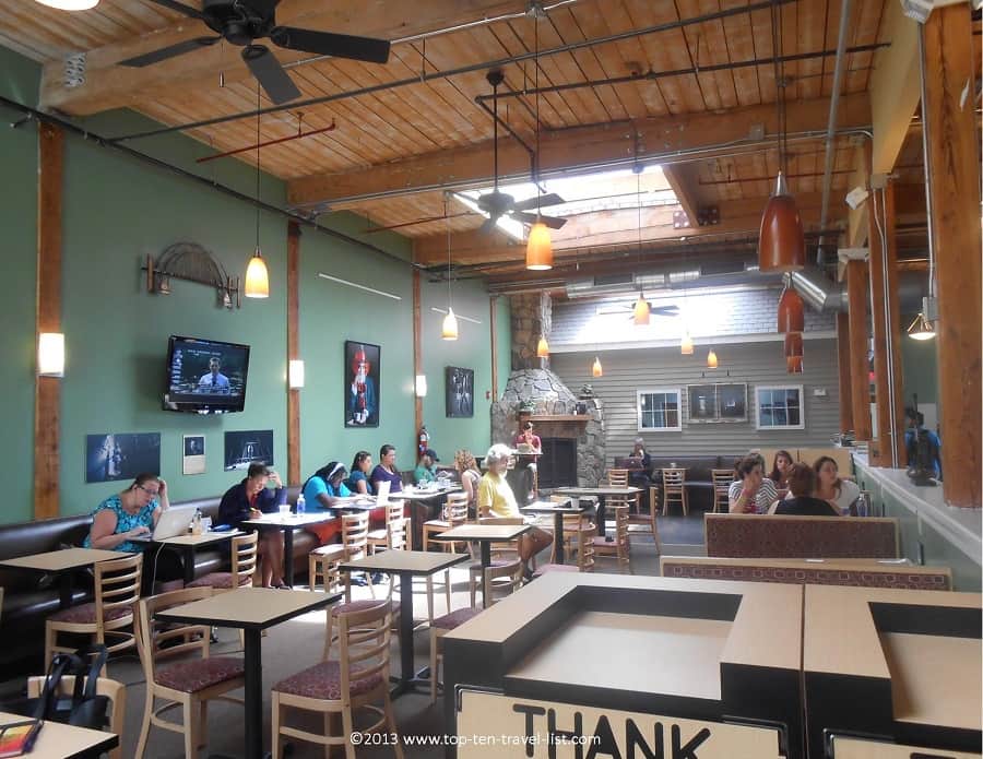 Cozy setting at NU Cafe in Worcester, Massachusetts