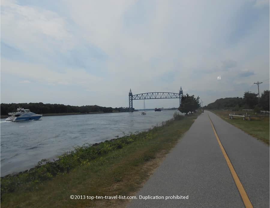 Cape Cod Canal bike path water views