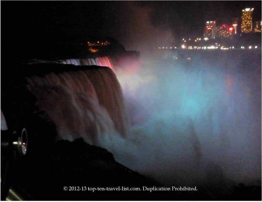 Illuminations show at Niagara falls