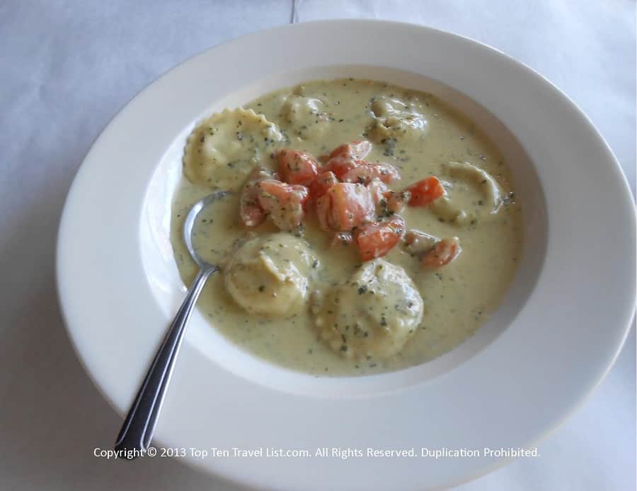 Pumpkin Ravioli at Pizzico Ristorante in Providence, Rhode Island