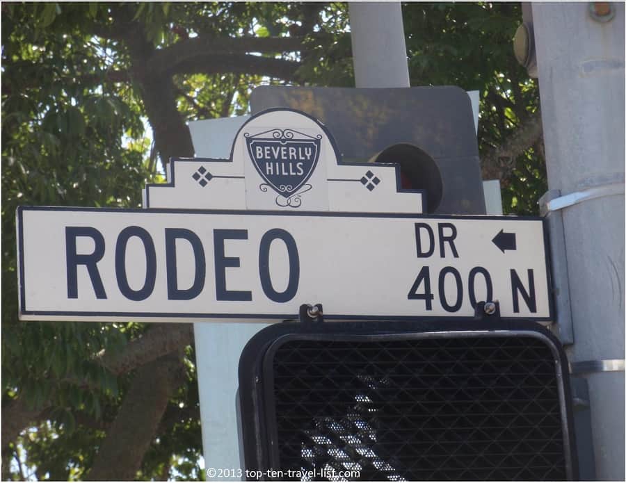 Rodeo Drive sign in Beverly Hills